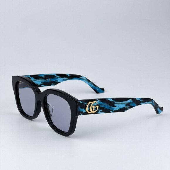 Gucci GG1550SK 003 BRAND NEW Sunglasses Black Violet Women Square
